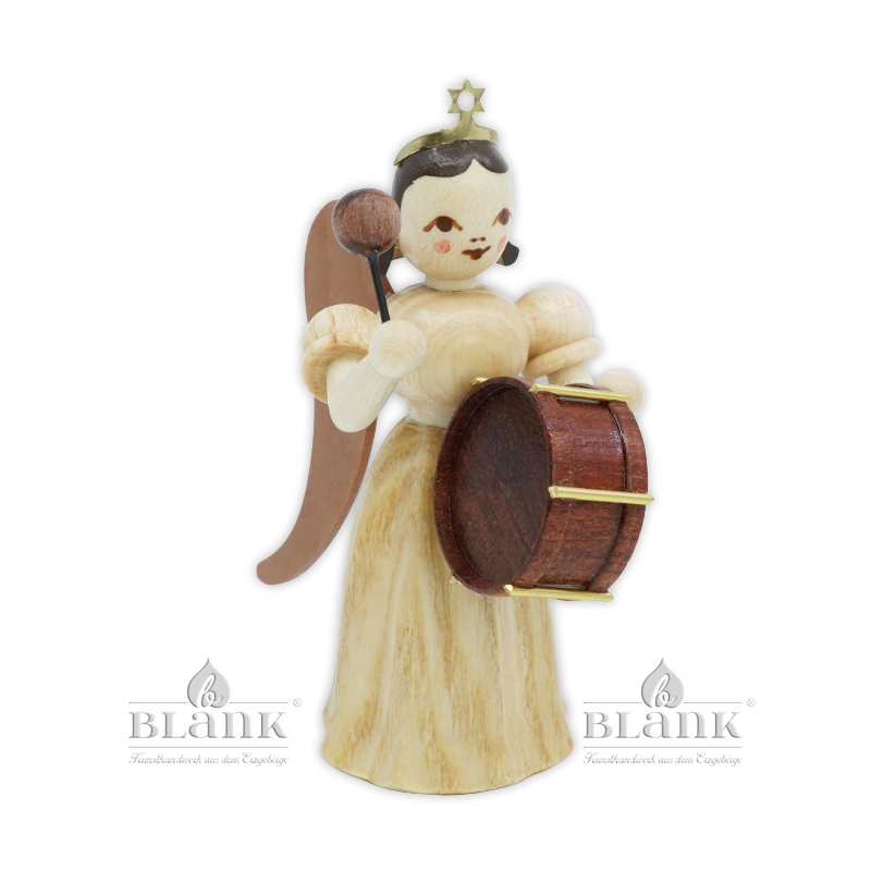 Angel with Long Pleated Robe and Timpani