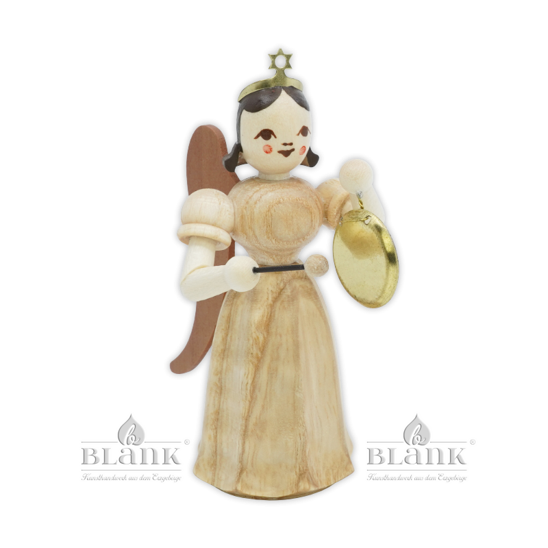 Angel with Long Pleated Robe and Gong