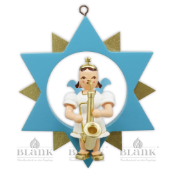 Angel in a Star with Saxophone, coloured