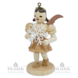 Angel with Pleated Skirt and Snow Flake of Plauen Lace