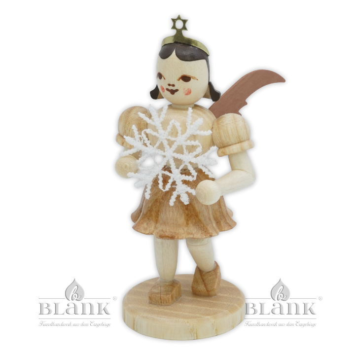 Angel with Pleated Skirt and Snow Flake of Plauen Lace