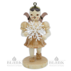 Angel with Pleated Skirt and Snow Flake of Plauen Lace