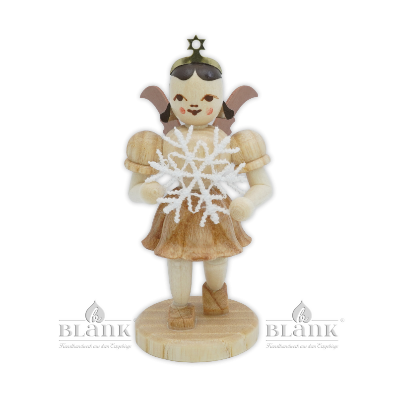 Angel with Pleated Skirt and Snow Flake of Plauen Lace