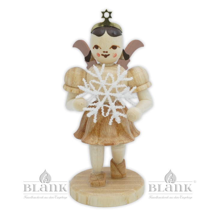 Angel with Pleated Skirt and Snow Flake of Plauen Lace