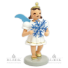 Angel with Pleated Skirt and Snow Flake of Plauen Lace, coloured