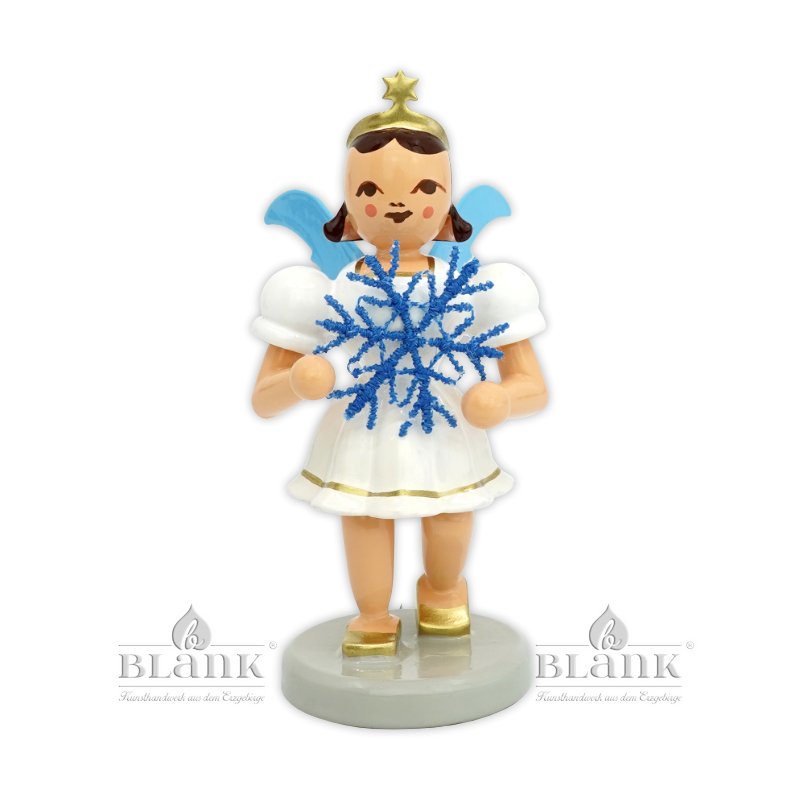 Kurzrockengel mit Schneeflocke Plauener Spitze, farbig