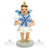 Angel with Pleated Skirt and Snow Flake of Plauen Lace, coloured