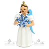 Angel with Long Pleated Robe and Snow Flake of Plauen Lace, coloured