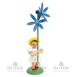 Blumenkind mit Blaustern, farbig