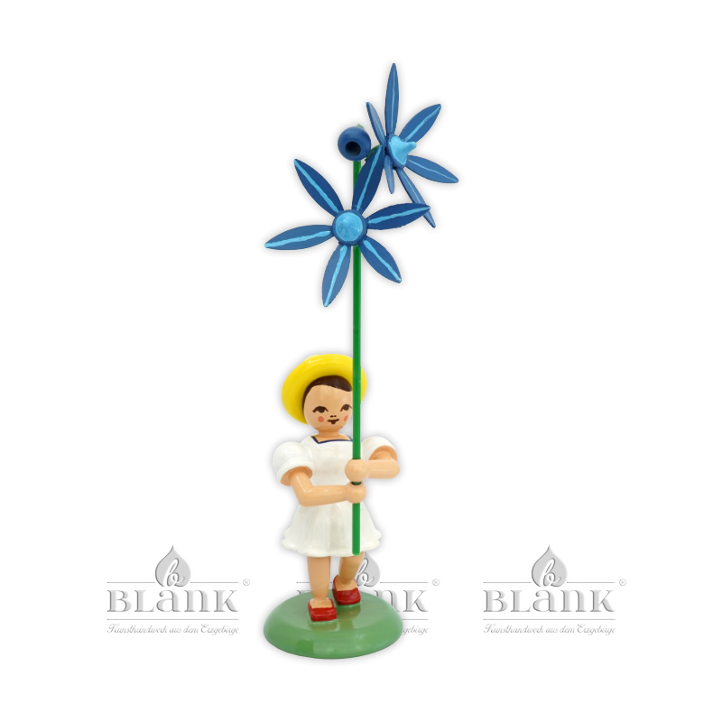 Flower Child with Siberian Squill, coloured