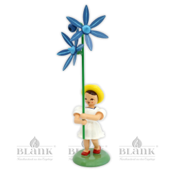 Blumenkind mit Blaustern, farbig