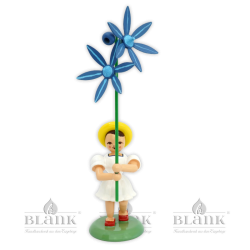 Blumenkind mit Blaustern, farbig
