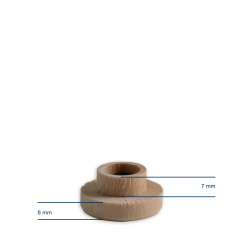 Maße Glaslager in Holzfassung
