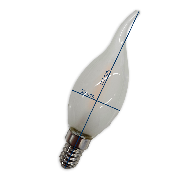 Maß für /GL 004 LED Filamentkerze (für großen Engel)