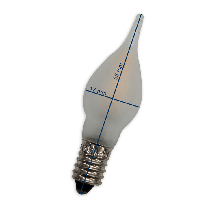 Maße für Flammkerze LED 12V (für mittelgr. Engel)