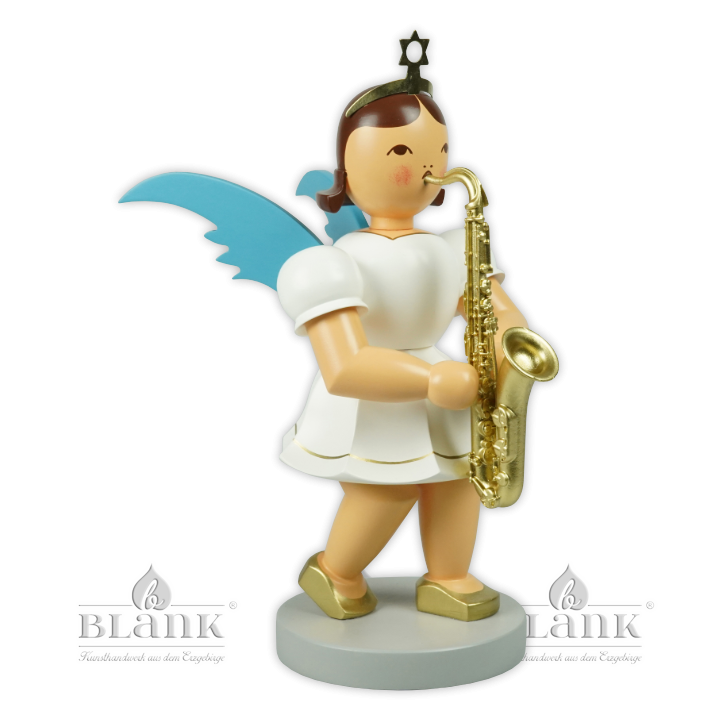EKFM 035 Kurzrockengel mit Saxophon, 22 cm, farbig