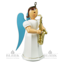 ELFM 035 Faltenlangrockengel mit Saxophon, 22 cm, farbig