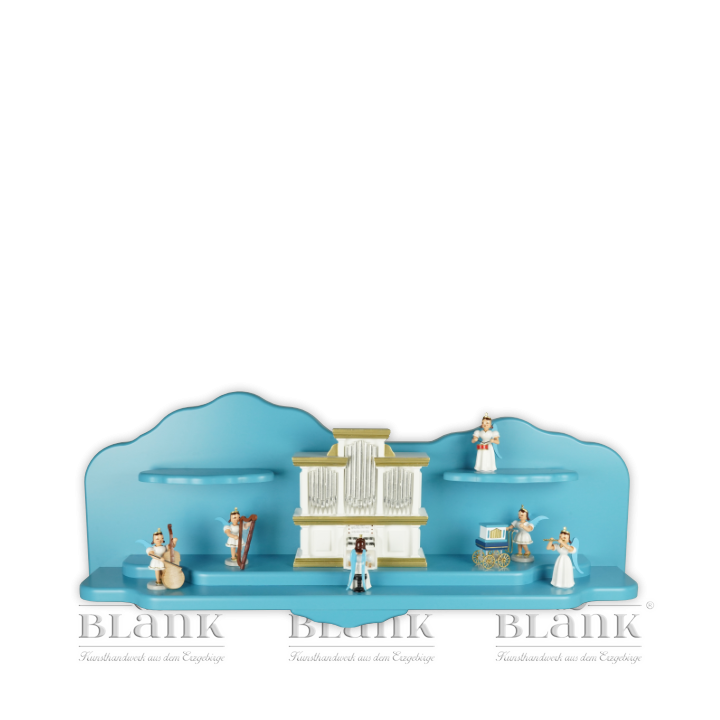 WOFR 001  Wolken-Regal, farbig - Dekorationsbeispiel mit Figuren