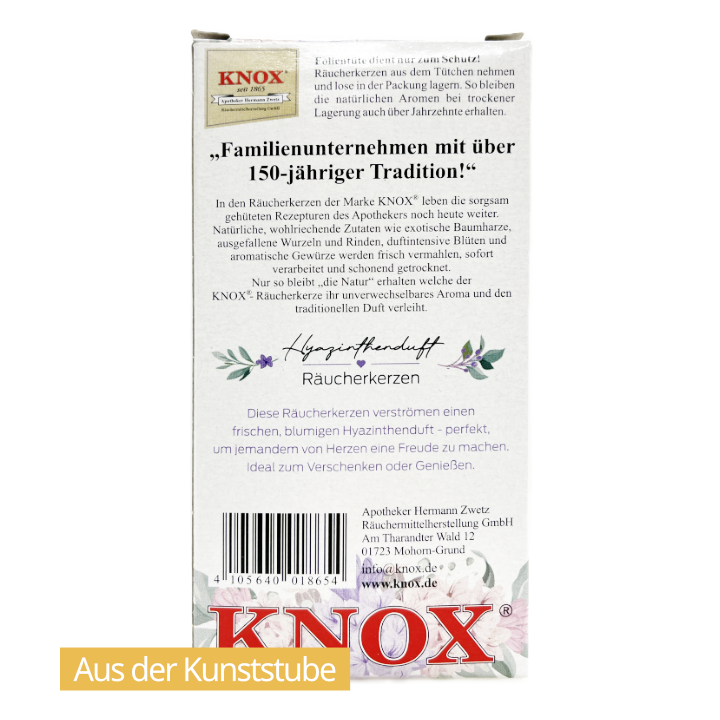 Knox Räucherkerzen, Hyazithenduft