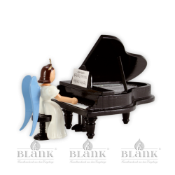 Angel with long robe at a grand piano, colored