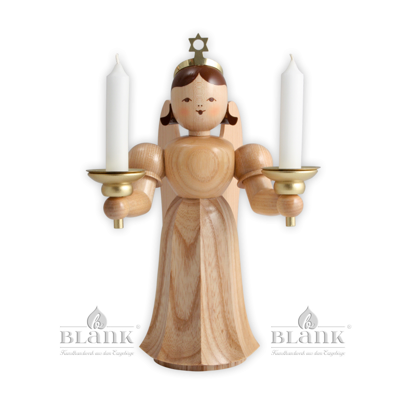 Angel with long robe with candle holder - 20 cm (7.9 inches)